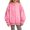 Pink, variant on Grblisyd Girls Zip Up Hoodie Fashion Oversized Casual Cute Comfy Long Sleeve Sweatshirt Jacket with Pockets