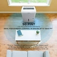 thumbnail image 3 of Ivation 4,500 Sq ft Smart Wi-Fi Energy Star Dehumidifier W/ Pump & App, 50 Pints, 3 of 8