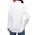 thumbnail image 4 of Siliteelon Women's Button Down Dress Shirts White Cotton Long Sleeve Blouse Classic Fit Work Business Casual Tops, 4 of 7