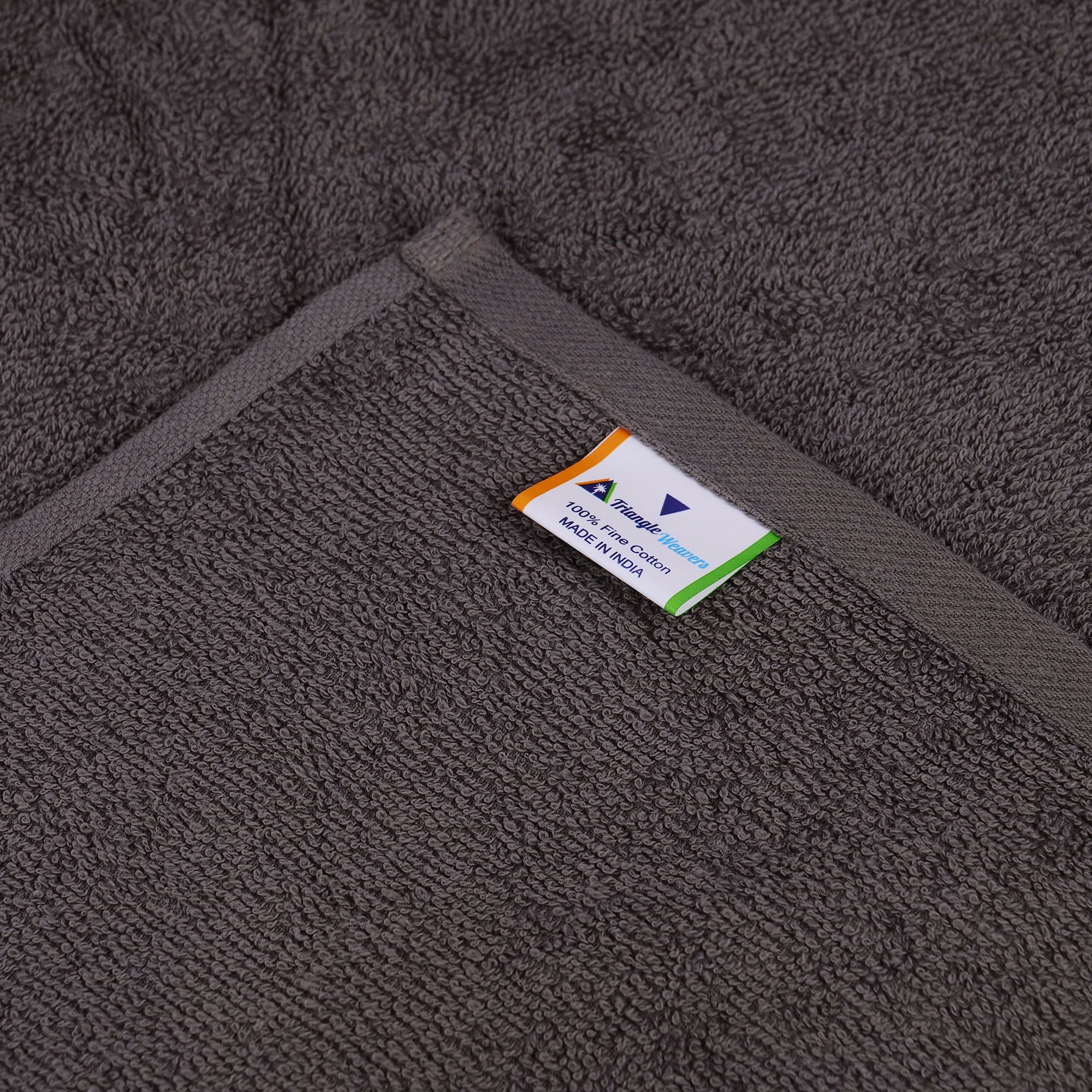 Triangle Weavers 100% Cotton Grey Terry Towels 450 GSM Set of 6 – 2 Bath, 2 Hand, 2 Wash Towels