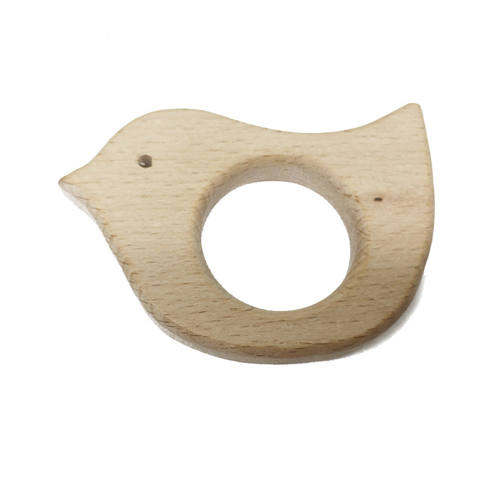 wooden animal teether