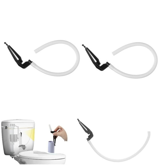 QZS Toilet Refill Tube and Clip,3pcs Durable Toilet Refill Tube and Clip Replacement,Compatible with 100 200 200A 400A and Most Other Valves