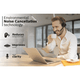 thumbnail image 3 of CODi CLARO Wired Stereo Dual Ear Headset with AI-Powered ENC Microphone, USB-C to USB-A Connection, 3 of 4
