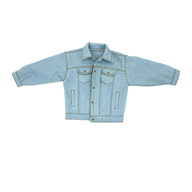 Ropa De Muñeca Masculina A Escala 1/6 Sunnimix Hecha A Mano Chaqueta De Mezclilla