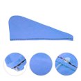 thumbnail image 3 of Unique Bargains 1 Pc Women Waterproof Single Layer Hair Towel for Travel Deep Blue, 3 of 5