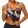 thumbnail image 4 of Lsque Retro American Eagle A Printed Women'S Sports Bra, Compression, Moisture Wicking, High-Impact Sports Bra For Women,Supportive sports bra-XX-Large, 4 of 9