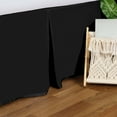 thumbnail image 2 of 100% Egyptian Cotton Chic Solid Bed Skirt with Split Corners Black / Queen, 2 of 2