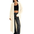 thumbnail image 6 of Lapel Womens Open Front Oversized Chunky Fuzzy Sweater Coats Long Cardigan, 6 of 6
