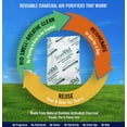 thumbnail image 2 of SMELLRID Reusable Activated Charcoal Odor Absorber That Works [10 Pack] - Medium 50 g (3.2" x 5”) Pack Treats 25 Sq. Ft. - Premium Natural Deodorizer for Purse, Helmet, Gloves, Pets, Safe & More, 2 of 6