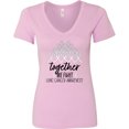thumbnail image 3 of Inktastic Together, We Fight Lung Cancer Awareness Women's V-Neck T-Shirt, 3 of 5