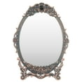 thumbnail image 2 of Desktop Makeup Mirror, Retro Desktop Makeup Mirror Functional Oval With Stand For Gift For Dressers Red Copper, 2 of 8