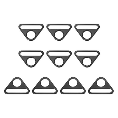 

Uxcell 1.5 38mm Adjuster Triangle with Bar Swivel Clip D Dee Ring Buckle 10Pack Matte Black