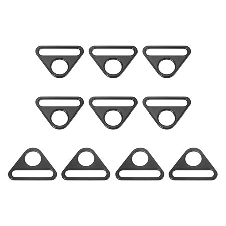 

Uxcell 1.5 38mm Adjuster Triangle with Bar Swivel Clip D Dee Ring Buckle 10Pack Matte Black