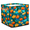 Multicolor 4, variant on CURLYOOT Striped with Red Flower Cube Storage Bin, 13 x 13 x 13 Storage Cube Bins for Organizing, Fabric Foldable Closet Baskets with Handles for Closet, Shelves, Clothes