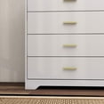 thumbnail image 7 of 8 Drawer Wood Lateral Dresser, Big Wide Chest of Drawers Storage Organizer with Metal Gold Handles Home Bedroom (White), 7 of 7