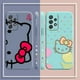thumbnail image 4 of Case For Samsung Galaxy A91 A73 A72 A71 A53 A52 A51 A42 A33 AO3S 4G 5G Simple Liquid silicone Case Line Art Hello K-Kitty Cat, 4 of 5