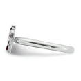 thumbnail image 3 of Sterling Silver Stackable Expressions Rhodium Created Ruby Cross Ring - Size 7, 3 of 3