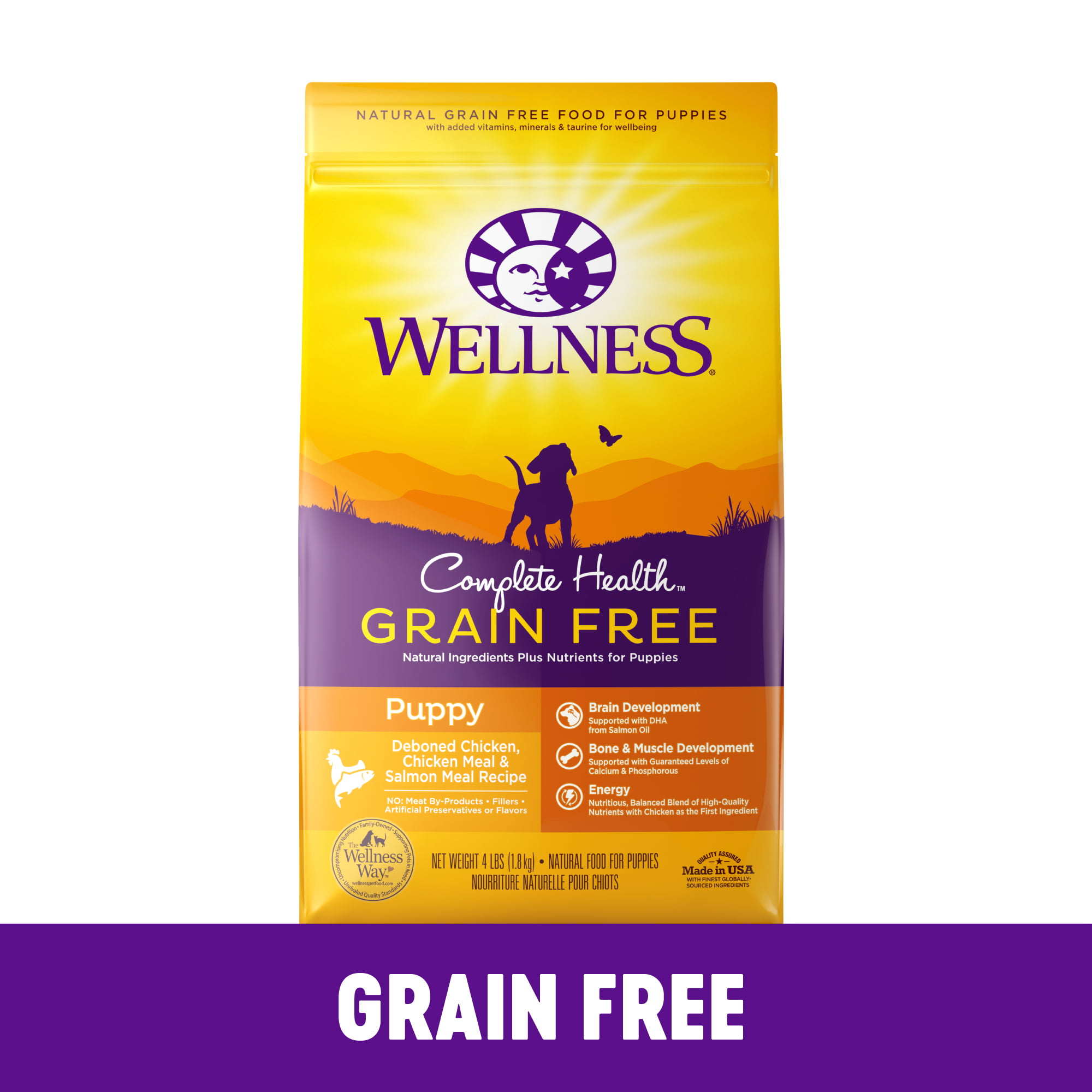 Wellness Complete Health Natural Grain Free Dry Puppy Food, Chicken ...