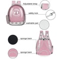 thumbnail image 3 of Mochila para mascotas AJY Clear Cat Bubble, plegable, rosa, 3 of 8