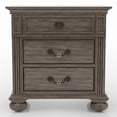 thumbnail image 3 of Bowery Hill Traditional Solid Wood 3-Drawer Nightstand in Gray, 3 of 5
