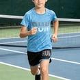 thumbnail image 2 of Kids Sport Outfit Sets Unisex Boys and Girl 2 Piece Shirts Suits Short Sleeve T Shirts and Elastic Shorts Children's Sportwears Set Home Casual Outfit Lightweight, Breathable Quick-Drying, 2 of 7