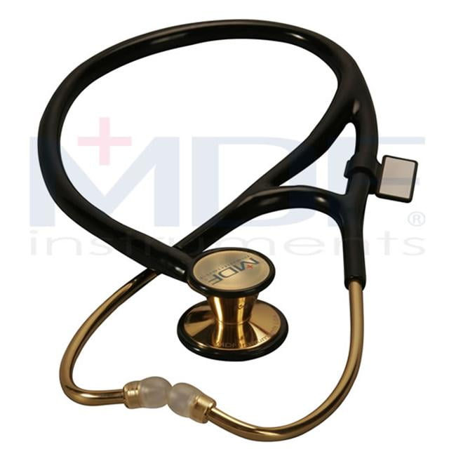 22k Gold ER Premier Stethoscope Black Adult & Pediatric