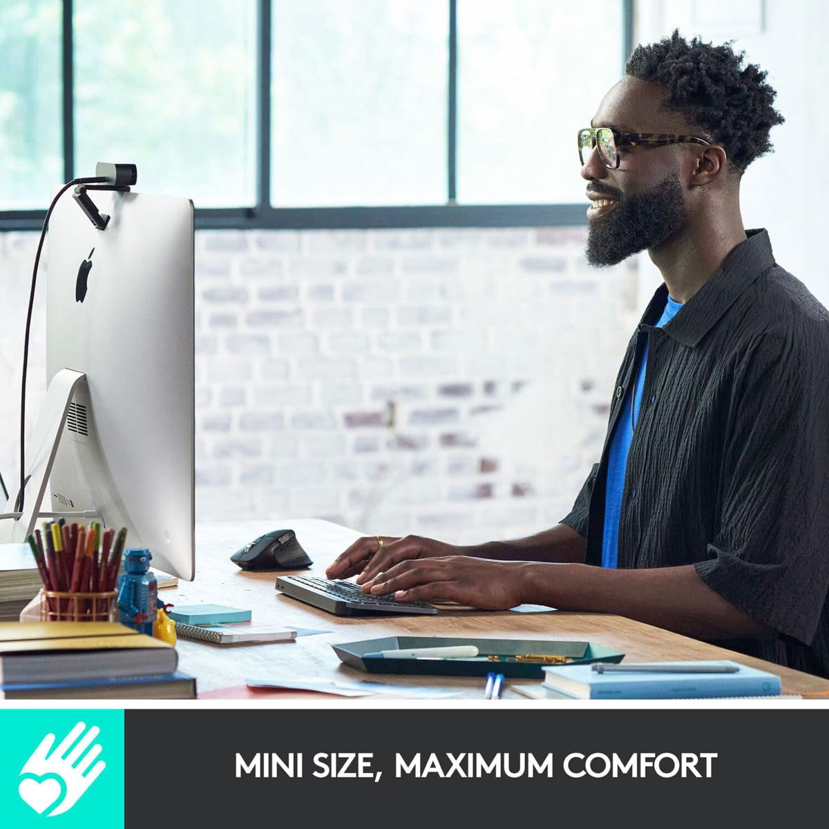 Logitech MX Keys Mini Minimalist Wireless Illuminated Keyboard, Compact, Bluetooth, Backlit, USB-C, Metal Build, Black