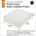 thumbnail image 3 of Classic Accessories Rectangular Patio Lounge Seat Cushion Foam - 5" Thick - High-Density Foam, 25"W x 27"D x 5"T (61-021-010921-RT), 3 of 17