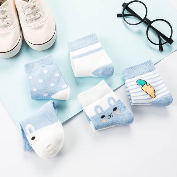 Calcetines de algodón para bebés, niños y niñas, de primavera y otoño, calcetines para bebés, calcetines de dibujos animados bonitos para recién nacidos