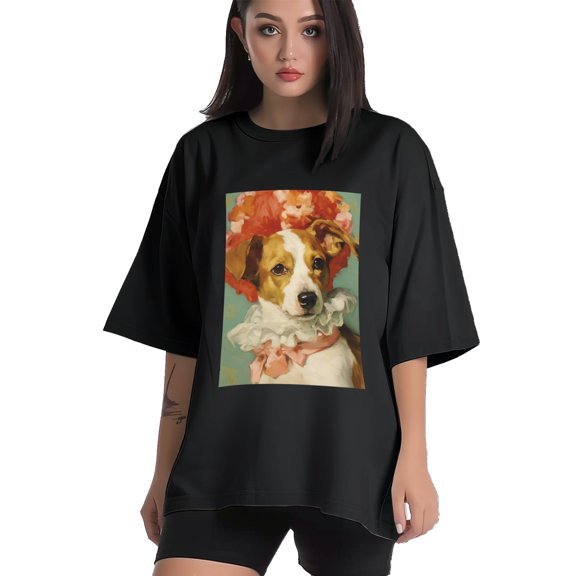 Plus Size Shirt for Women Black Tops for Women Short Sleeves Shirt for Women Dog T Shirt Crewneck Shirt for Women XS