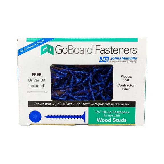 GoBoard Fasteners 1-5/8" for Wood Studs, 550pc- 70007657