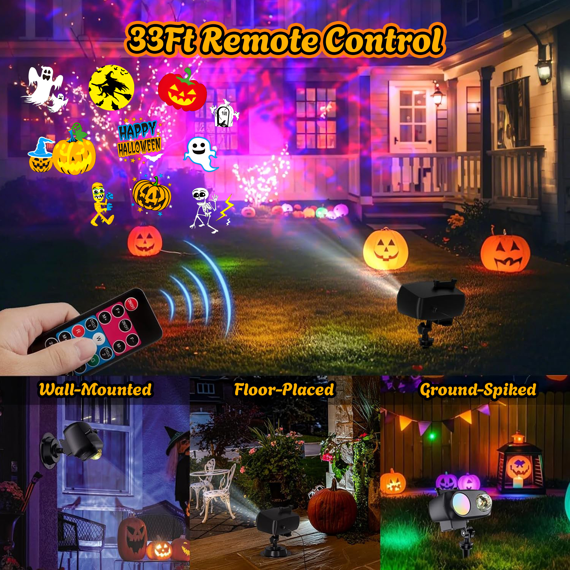 Morfone Halloween Projector Lights, Waterproof photo 5