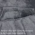 thumbnail image 4 of Poncho Blanket Super Soft Comfy Plush Wearable Fleece Blanket  for Adult, 4 of 6