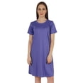 thumbnail image 1 of Inkmeso Robe T-Shirt d'Été Décontractée Unie pour Femmes, Coupe Ample, Tunique à Manches Courtes, Robe de Nuit, 1 of 7