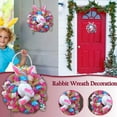 thumbnail image 2 of 20 Inch Easter Wreath for Front Door Easter Door Decorations Easter Egg Wreath Gifts Party Holiday Wall Home Window Decor Spring Flower, 2 of 9