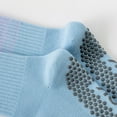 thumbnail image 4 of Gradient Ribbed Crew Socks with Non-Slip Grip Bottom for Indoor or Studio Everyday Use - Blue, 4 of 4