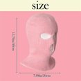 thumbnail image 1 of Full Face Cover Ski Mask Hat 3 Holes Windproof Knit Beanies Bonnet Winter Warm Unisex Caps Pink, 1 of 5
