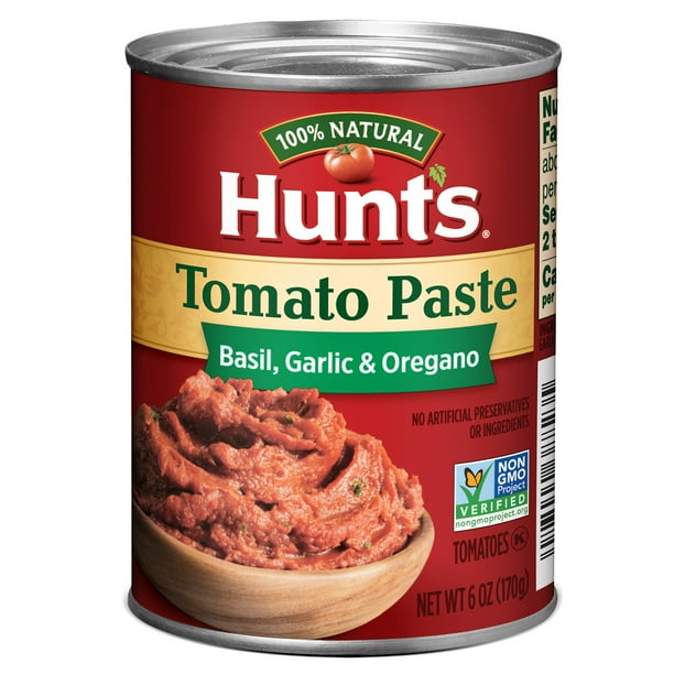 Hunt's Tomato Paste with Basil, Garlic & Oregano, 100 Natural Tomatoes
