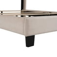 thumbnail image 5 of Queen Size Velvet Upholstered Platform Bed Beige Beige, 5 of 5