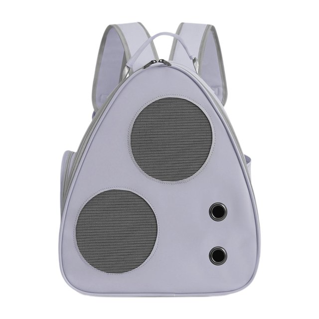 Mochila transportadora para gatos con bolsillos laterales, bolsa de viaje para acampar al aire libre y caminar Gris