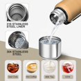 thumbnail image 3 of 20oz Stainless Steel Vacuum Insulated Coffee Mug with Tea Infuser and Cup Lid, Wood Print, 3 of 6