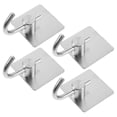 thumbnail image 1 of COOPHYA 4 Pcs Crochets Adhésifs en Acier Inoxydable Forme Simple pour Parasols Suspendus, 1 of 6