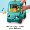thumbnail image 4 of Fisher-Price Little People Serve It Up Food Truck Musical Toddler Toy Vehicle with 2 Figures, 4 of 6