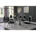 thumbnail image 3 of Classy Round Back Black Velvet Side Chairs with Silver Legs (Set of 2), 3 of 3