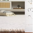 thumbnail image 4 of SAFAVIEH Abstract Rumen Solid Color Area Rug, Ivory/Silver, 6' x 6' Round, 4 of 10