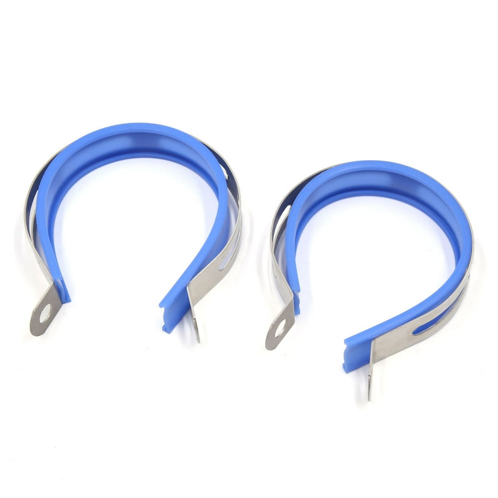 2Pcs 3.5" Dia Motorcycle Exhaust Muffler Pipe Hanging Clamp Strap Bracket