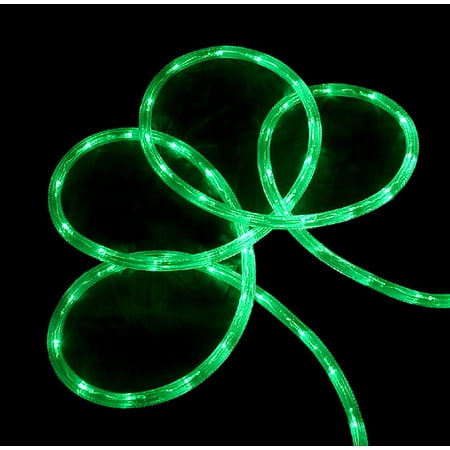 288' Commericial Grade Green LED Indoor/Outdoor Christmas Rope Lights on a Spool