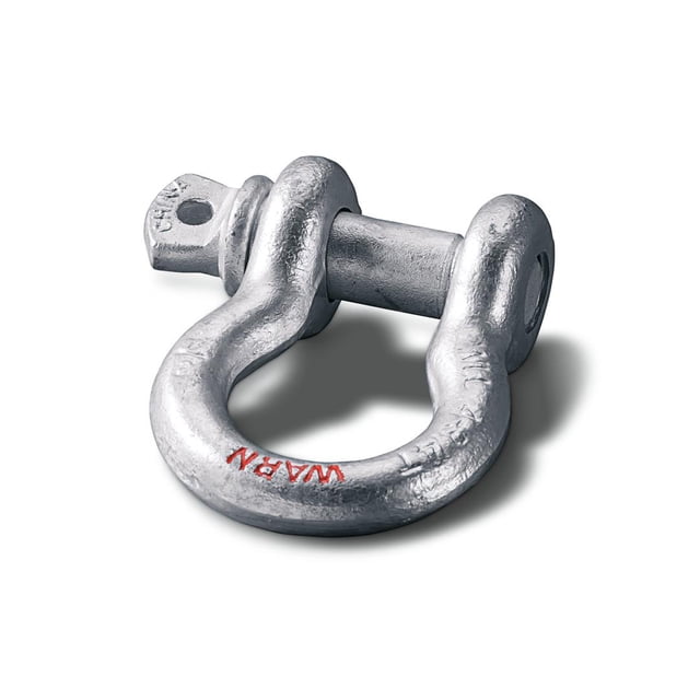 Warn D-Ring 88999 3/4 Inch Shackle With 7/8 Inch Pin; 6000 Pound Weight Rating; Steel; Single