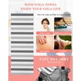 thumbnail image 5 of Grey Striped Yoga Towel for Hot Yoga Non Slip, Minimalist Farmhouse Stripe Yoga Mat Towel Absorbent Yoga Sweat Towels Microfiber Hot Yoga Blanket for Bikram Pilates 26"x70", 5 of 7