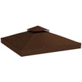 thumbnail image 1 of 10' x 10' Double Tier Gazebo Replacement Canopy Cover, UPF30+, Coffee, 1 of 10